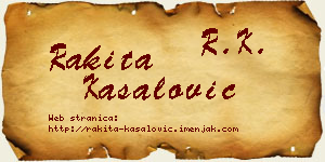 Rakita Kasalović vizit kartica